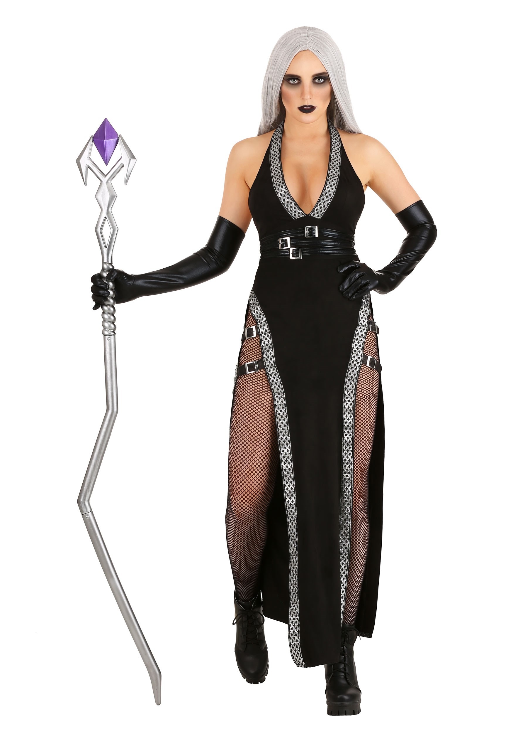 Enchanted Warlock Woman's Fancy Dress Costume , Enchantress Fancy Dress Costume