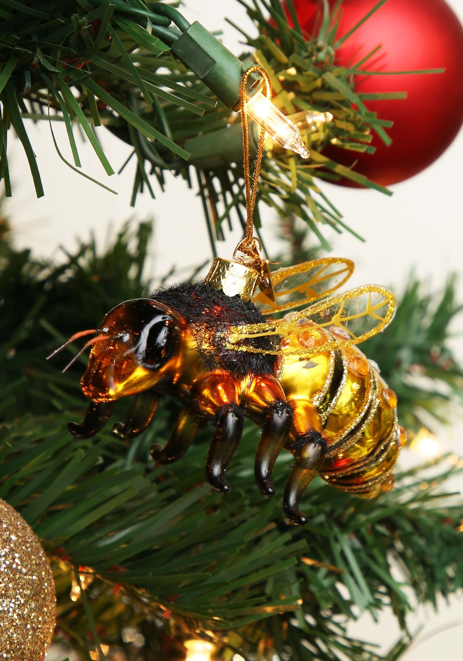 Glass Ornament Noble Gems Honey Bee