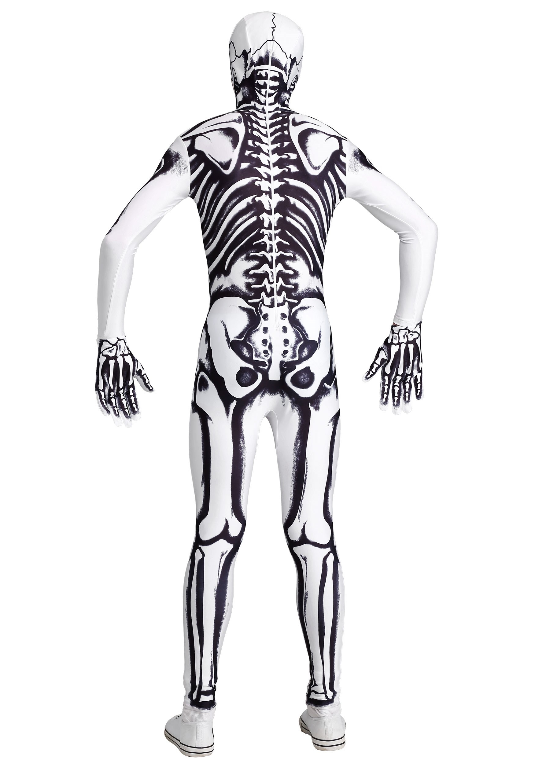 White Skeleton Fancy Dress Costume For Men