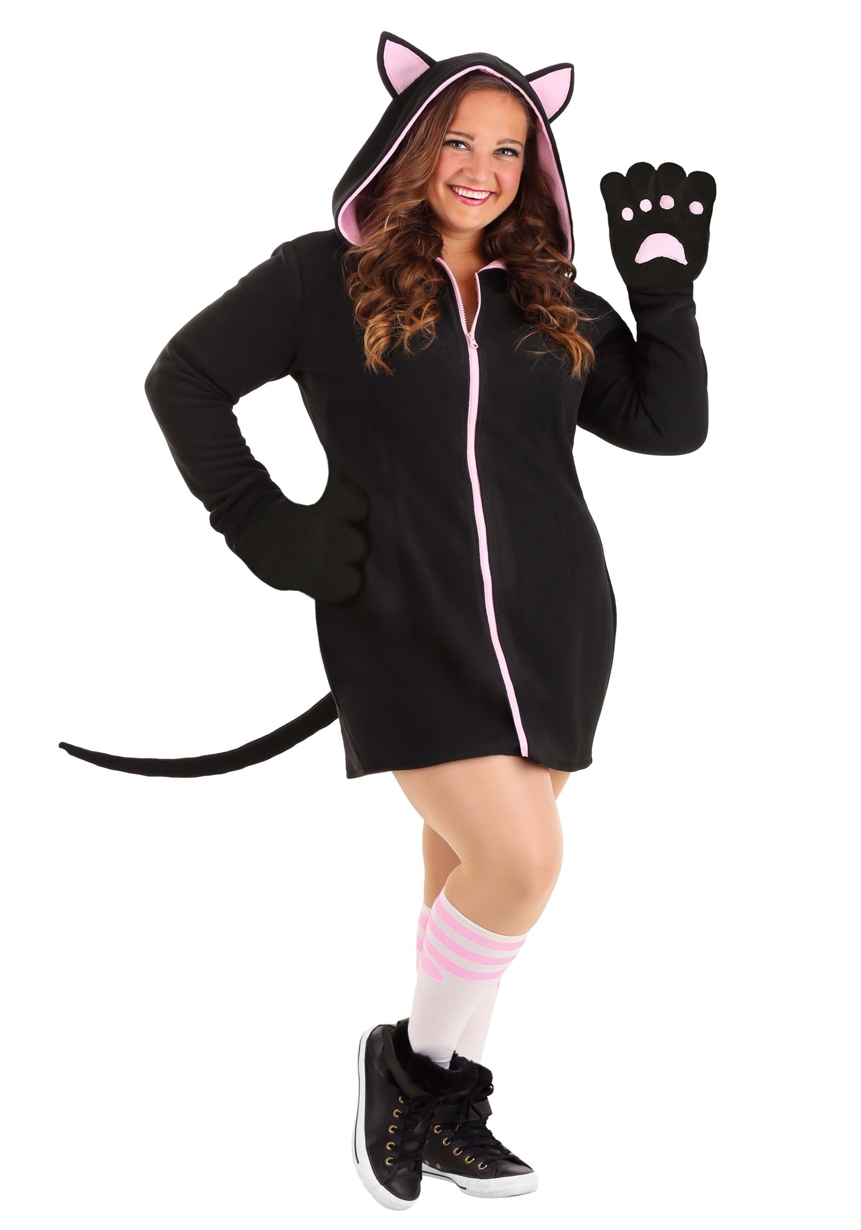Plus Size Midnight Kitty Fancy Dress Costume For Women