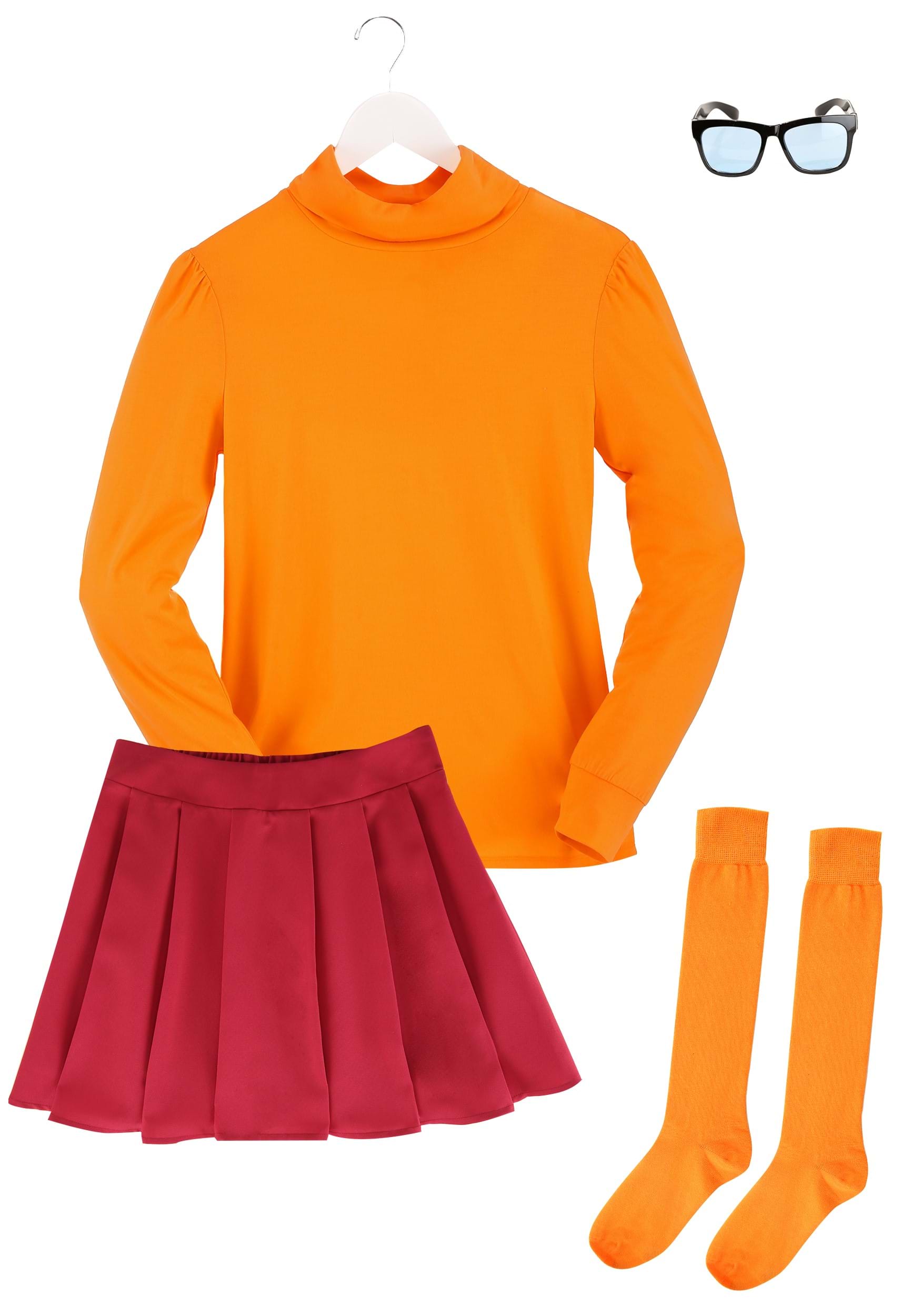 Womens Classic Scooby Doo Velma Fancy Dress Costume