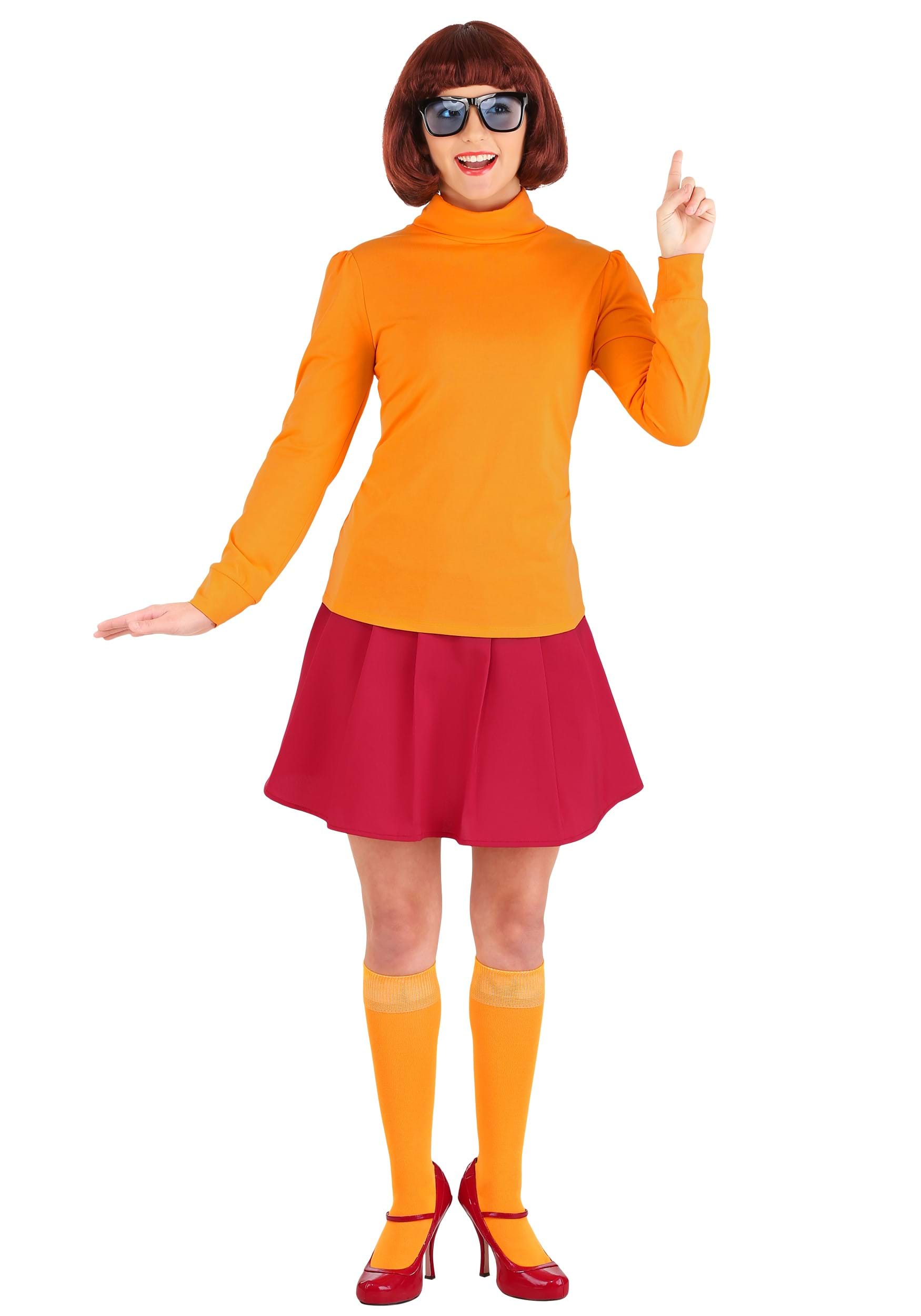 Womens Classic Scooby Doo Velma Fancy Dress Costume
