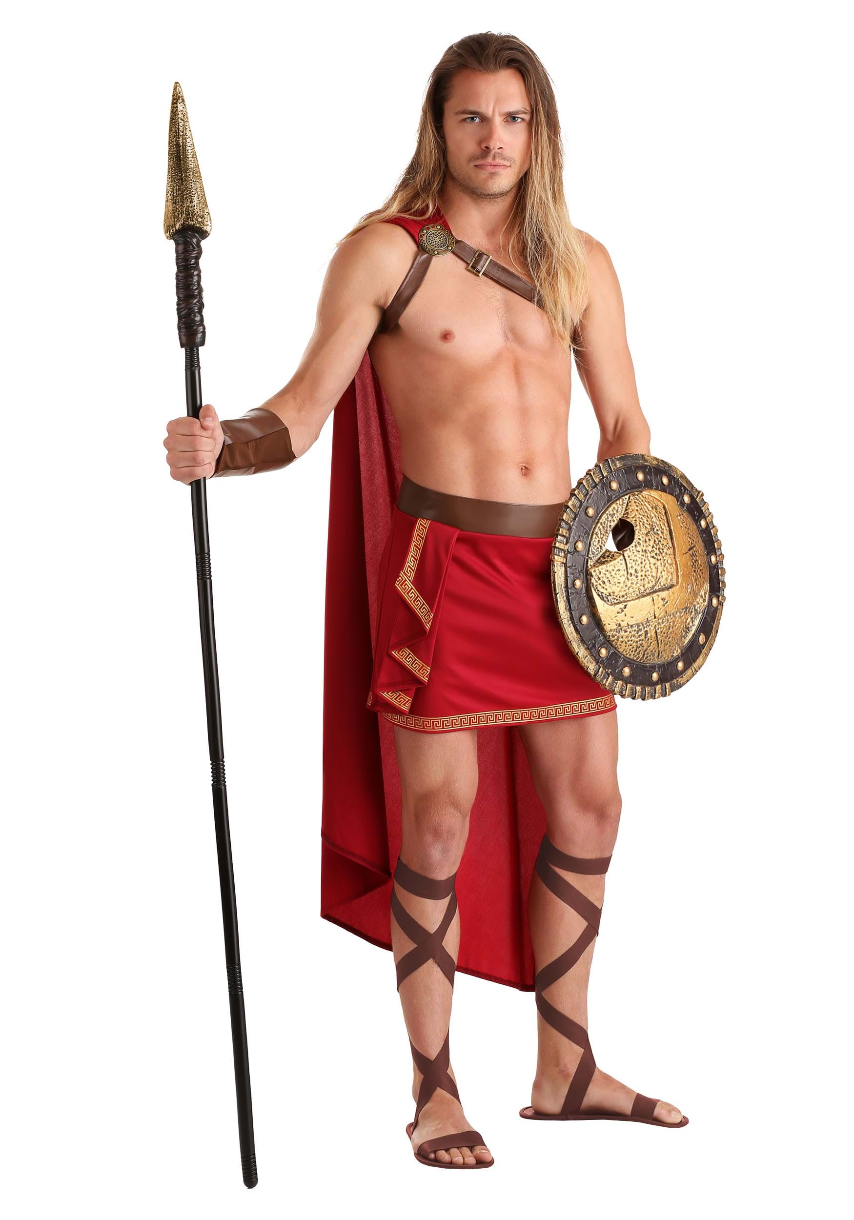Men's Rugged  Spartan Fancy Dress Costume