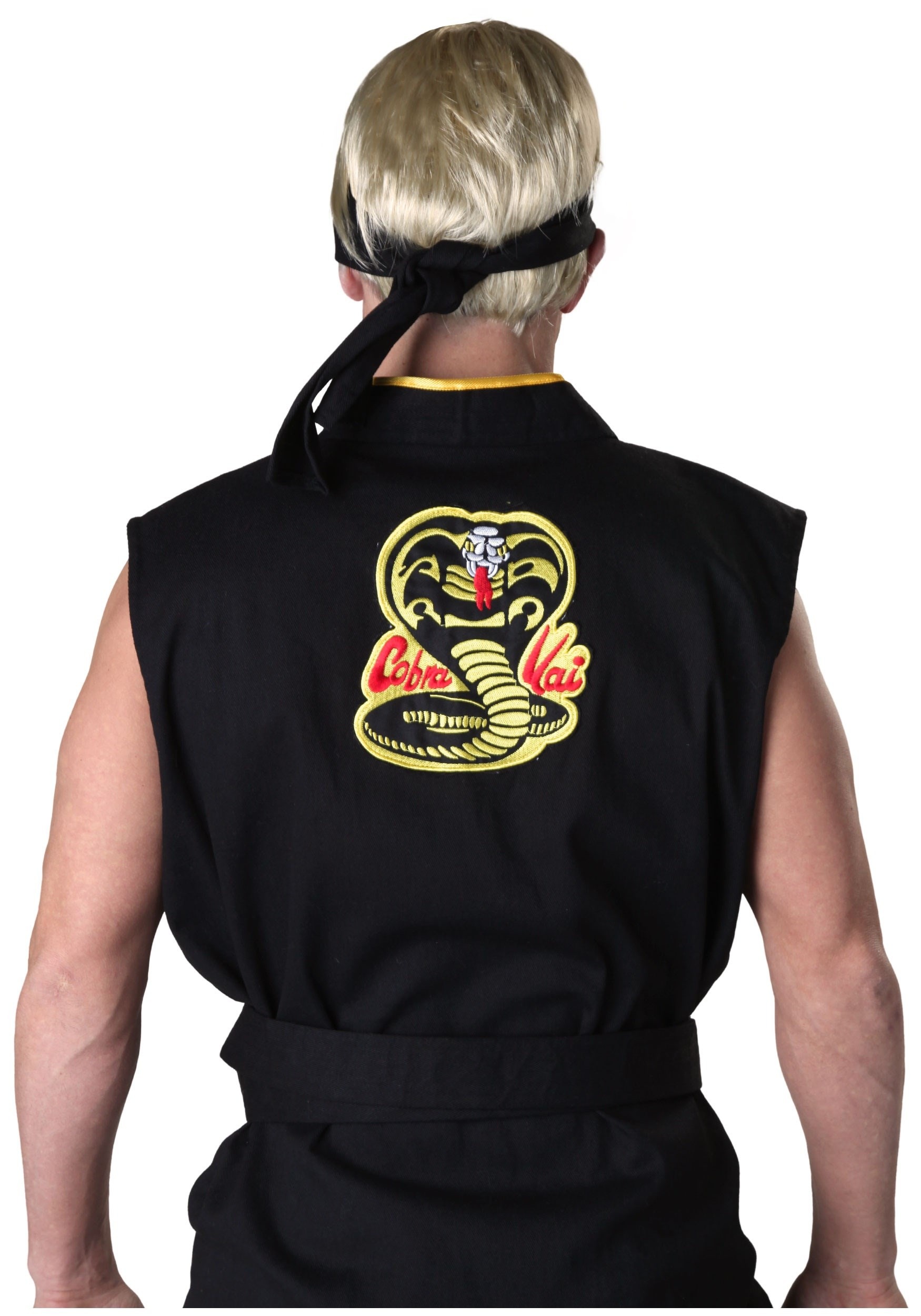 Karate Kid Men's Plus Size Authentic Cobra Kai Fancy Dress Costume