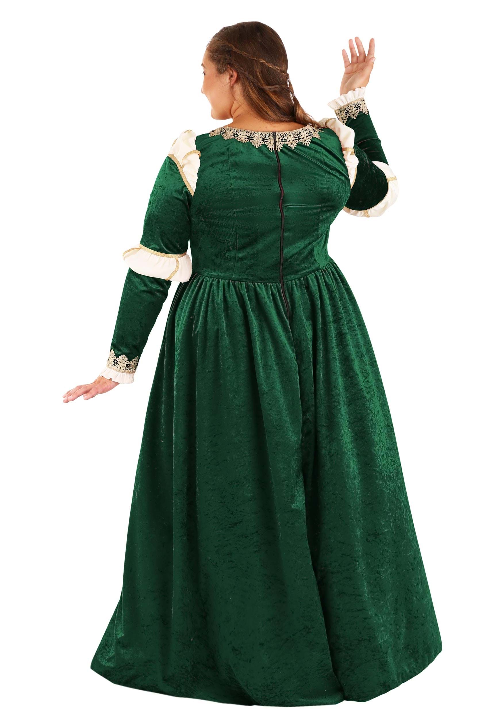 Women's Plus Size Emerald Maiden Fancy Dress Costume