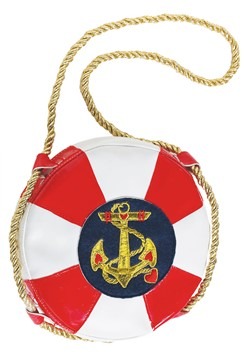 Lady In The Navy Life Preserver Handbag