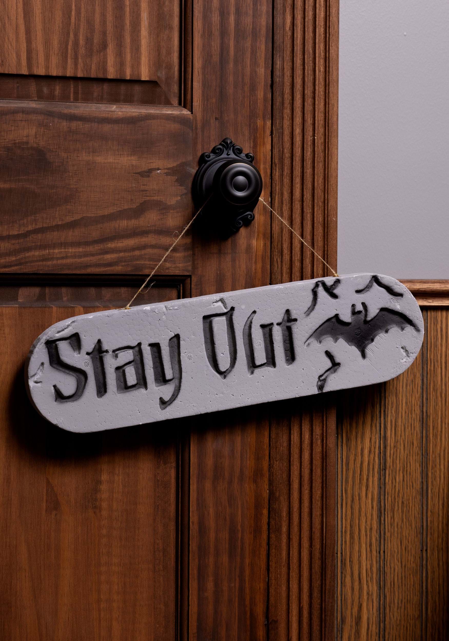 18 Inch Stay Out Foam Sign Prop , Halloween Decoration