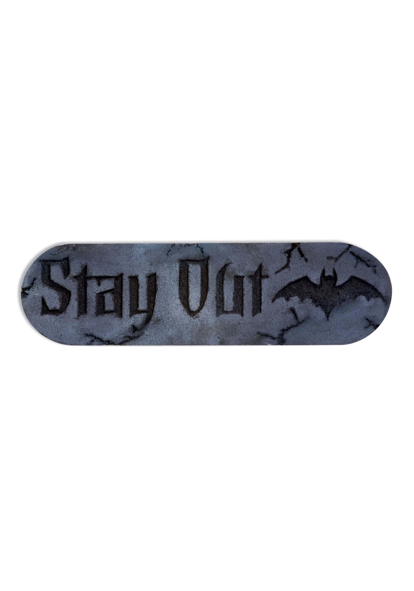 18 Inch Stay Out Foam Sign Prop , Halloween Decoration