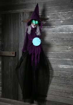 Plastic Light Up Animated Crystal Ball Witch Décor