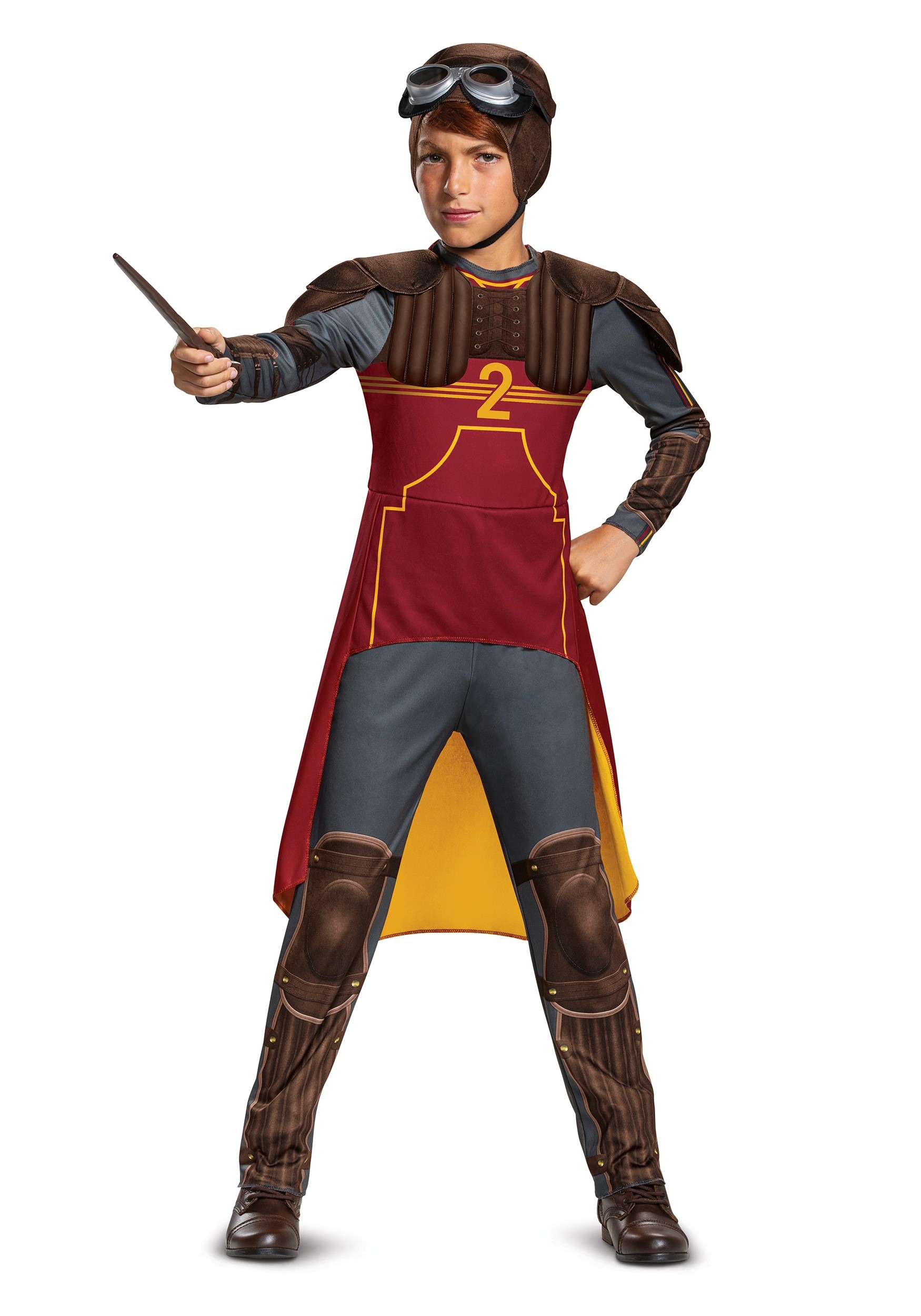 Kid's Harry Potter Deluxe Ron Weasley Quidditch Fancy Dress Costume