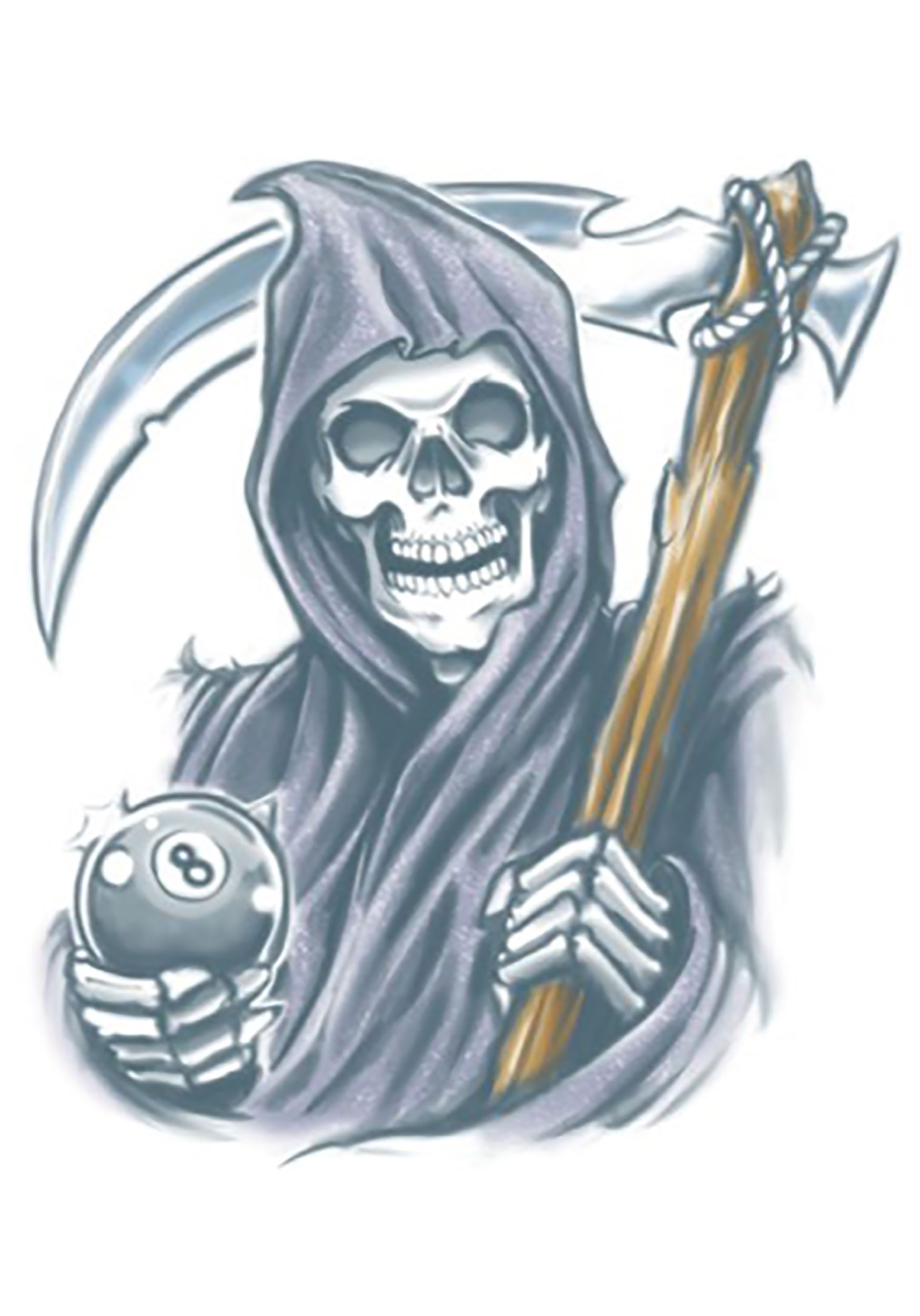 Grim reaper emblem in traditional tattoo style 17015495 Vector Art at  Vecteezy
