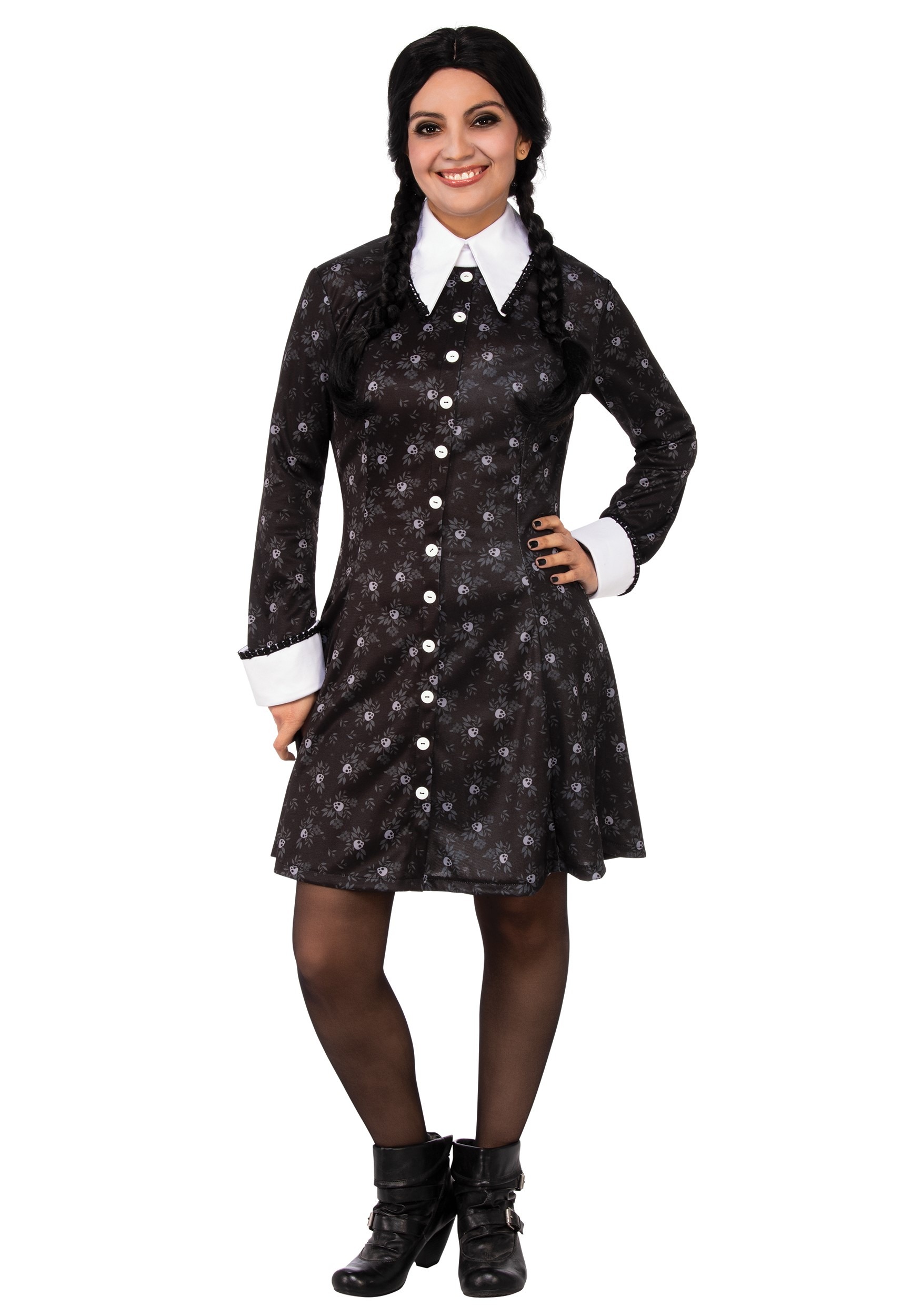 Addams Family Adult Wednesday Fancy Dress Costume