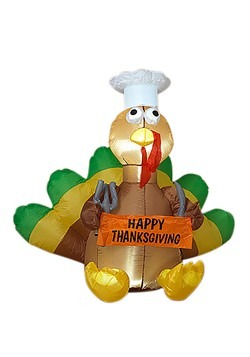 48" Electric Inflatable Turkey w/ Sign