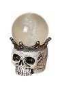 7.5"H Lighted Spinning Smoky Water Globe Skull