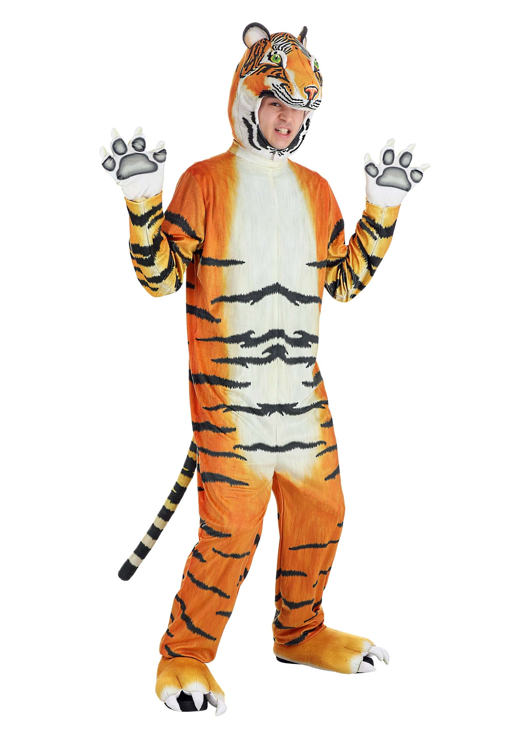 Realistic Tiger Adult Fancy Dress Costume