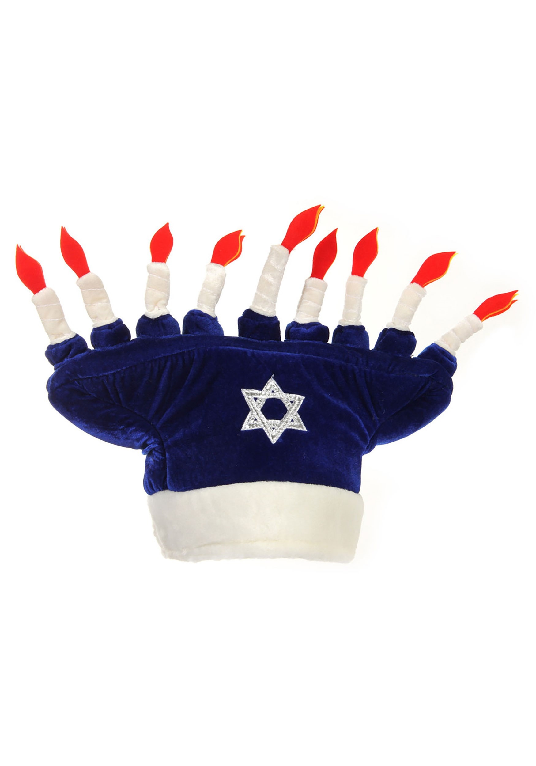 Happy Chanukah Blue Plush Fancy Dress Costume Hat , Hanukkah Gifts And Accessories