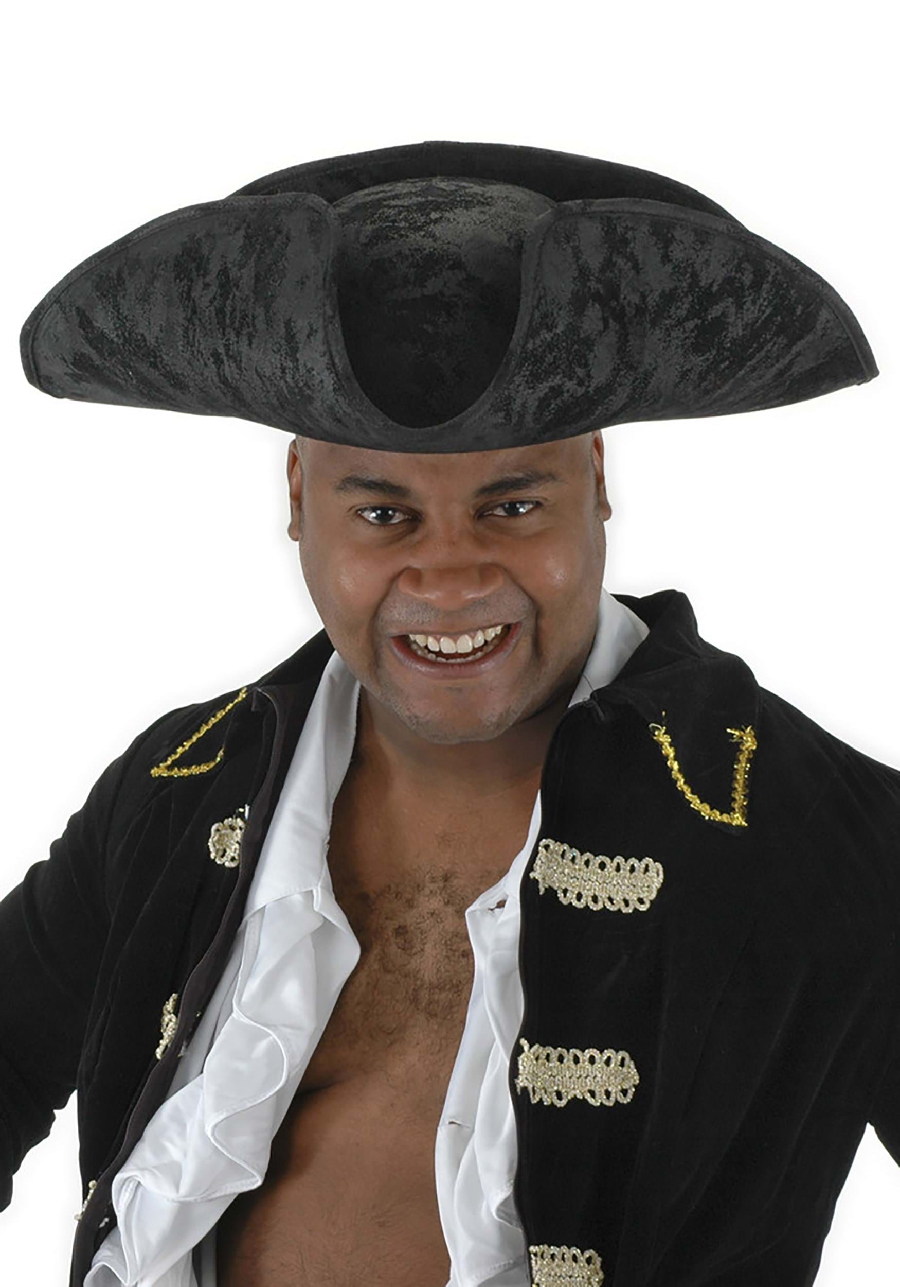 Black Corsair Pirate Fancy Dress Costume Hat