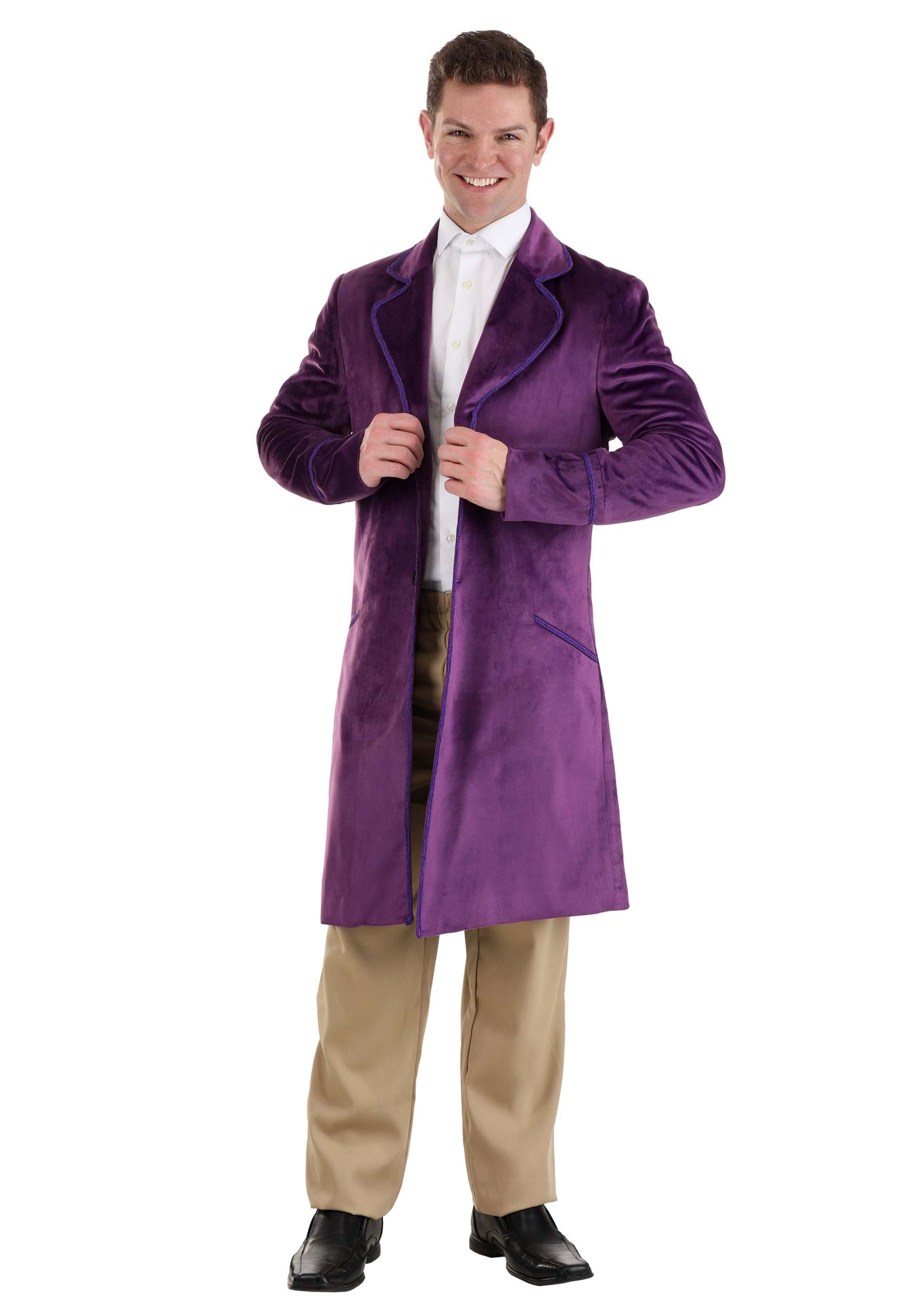 Authentic Willy Wonka Fancy Dress Costume Jacket For Men , Willy Wonka Fancy Dress Costumes