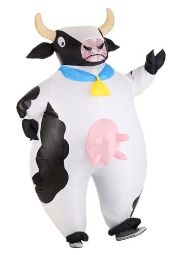 Adult Zipster Cow One-Piece Costume