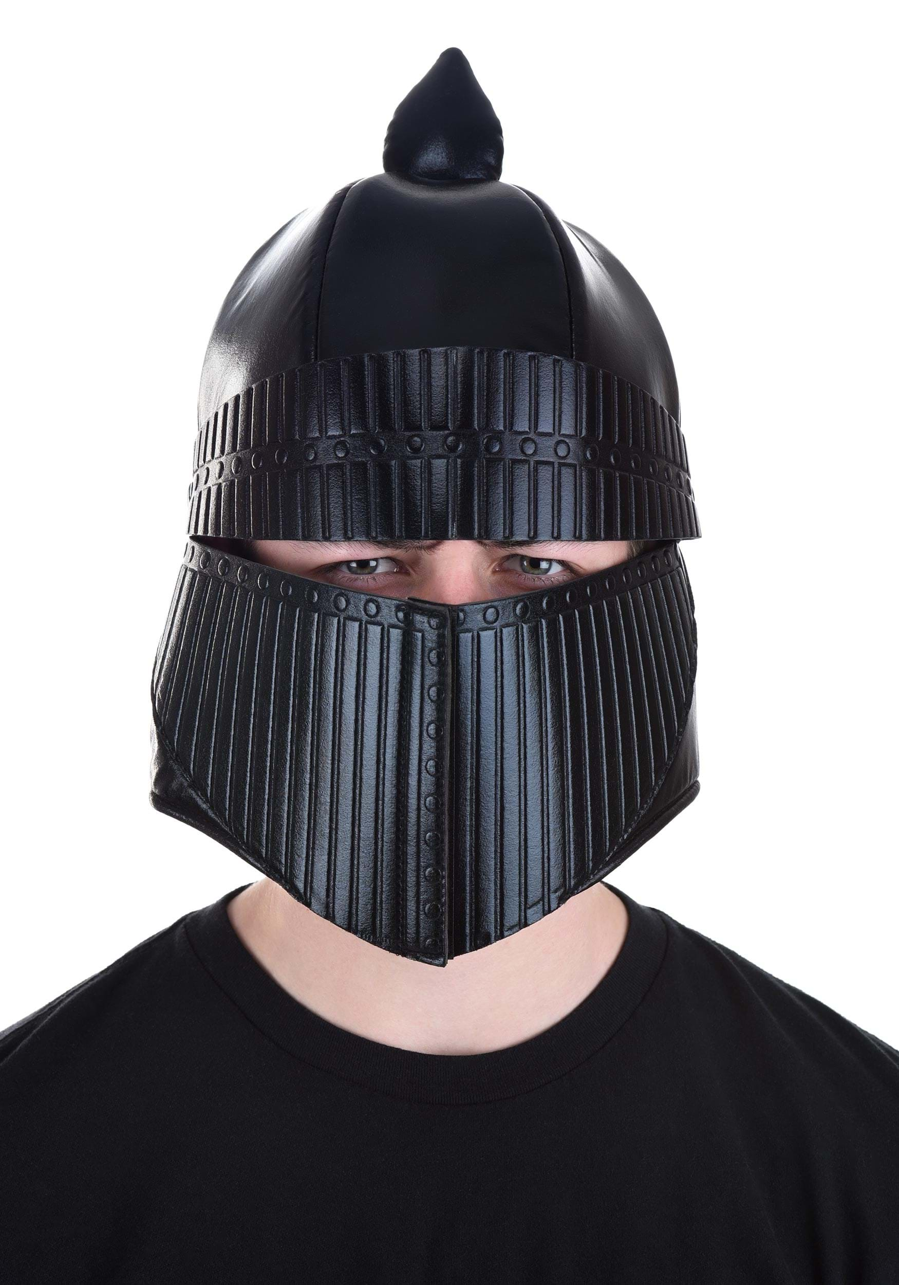 Foam Black Knight Fancy Dress Costume Helmet , Medieval Accessories