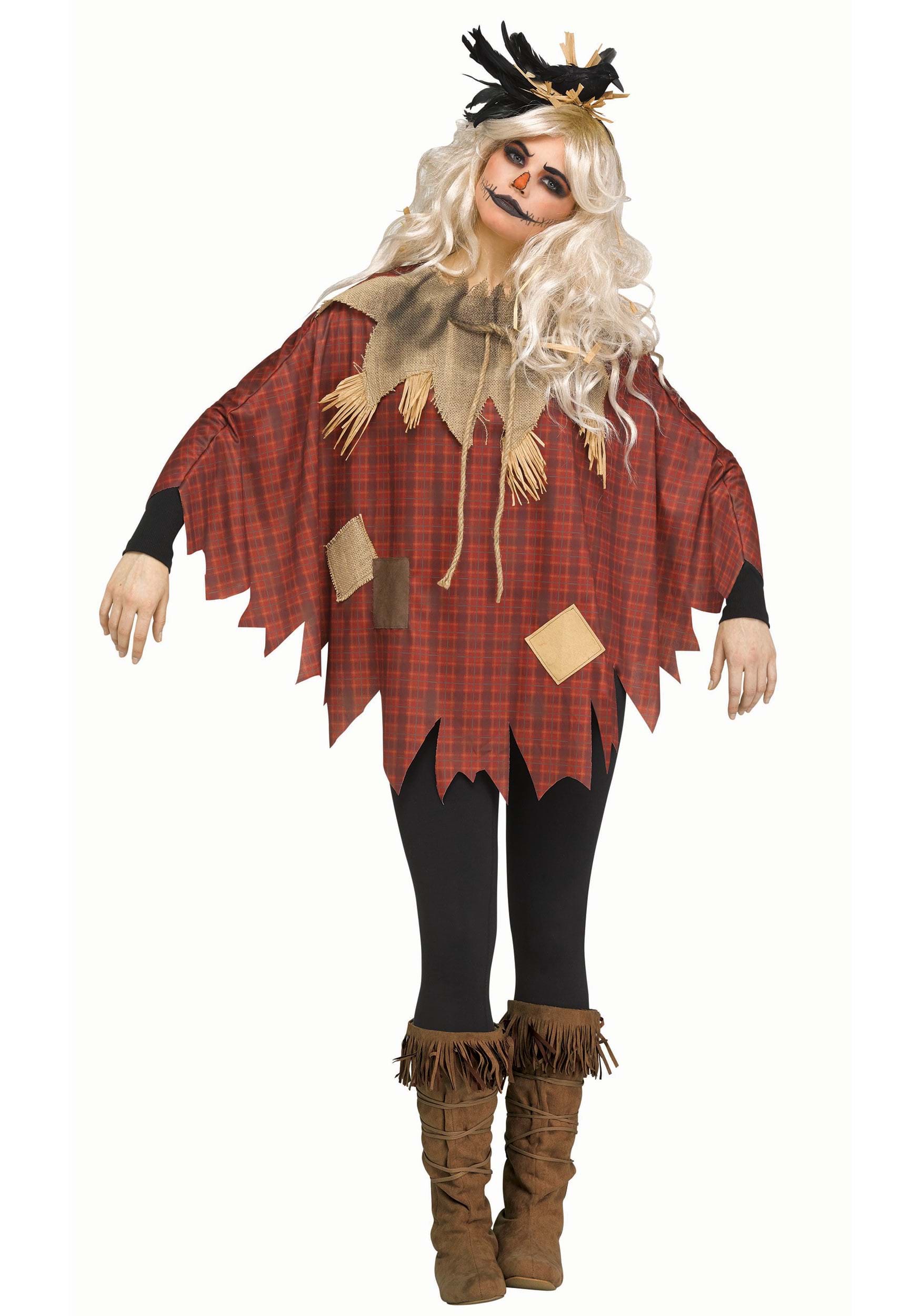 Plus Size Women's Scarecrow Poncho