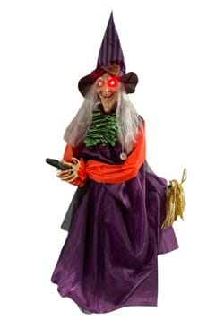 39" Hanging Animated Flying Broom Witch