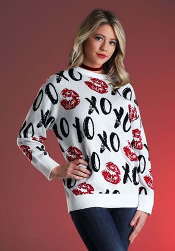 Hugs and Kisses Valentine's Day Sweater for Adults-0