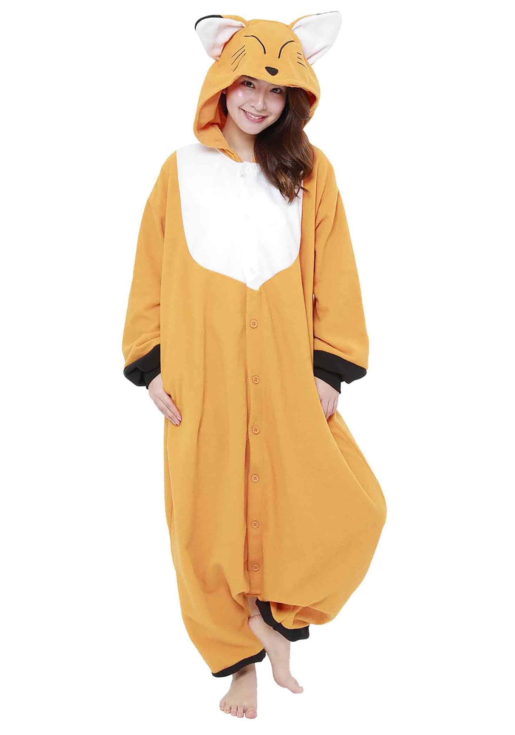 Adult Fox Kigurumi Fancy Dress Costume , Halloween Animal Onesies