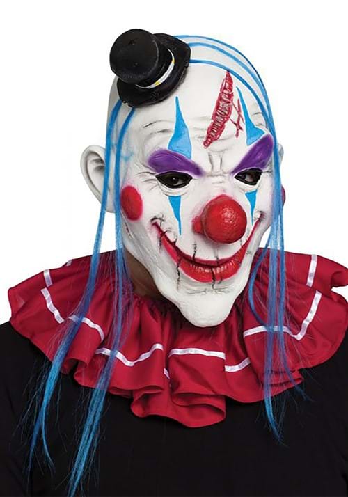 Red and Blue Evil Clown Adult Mask update