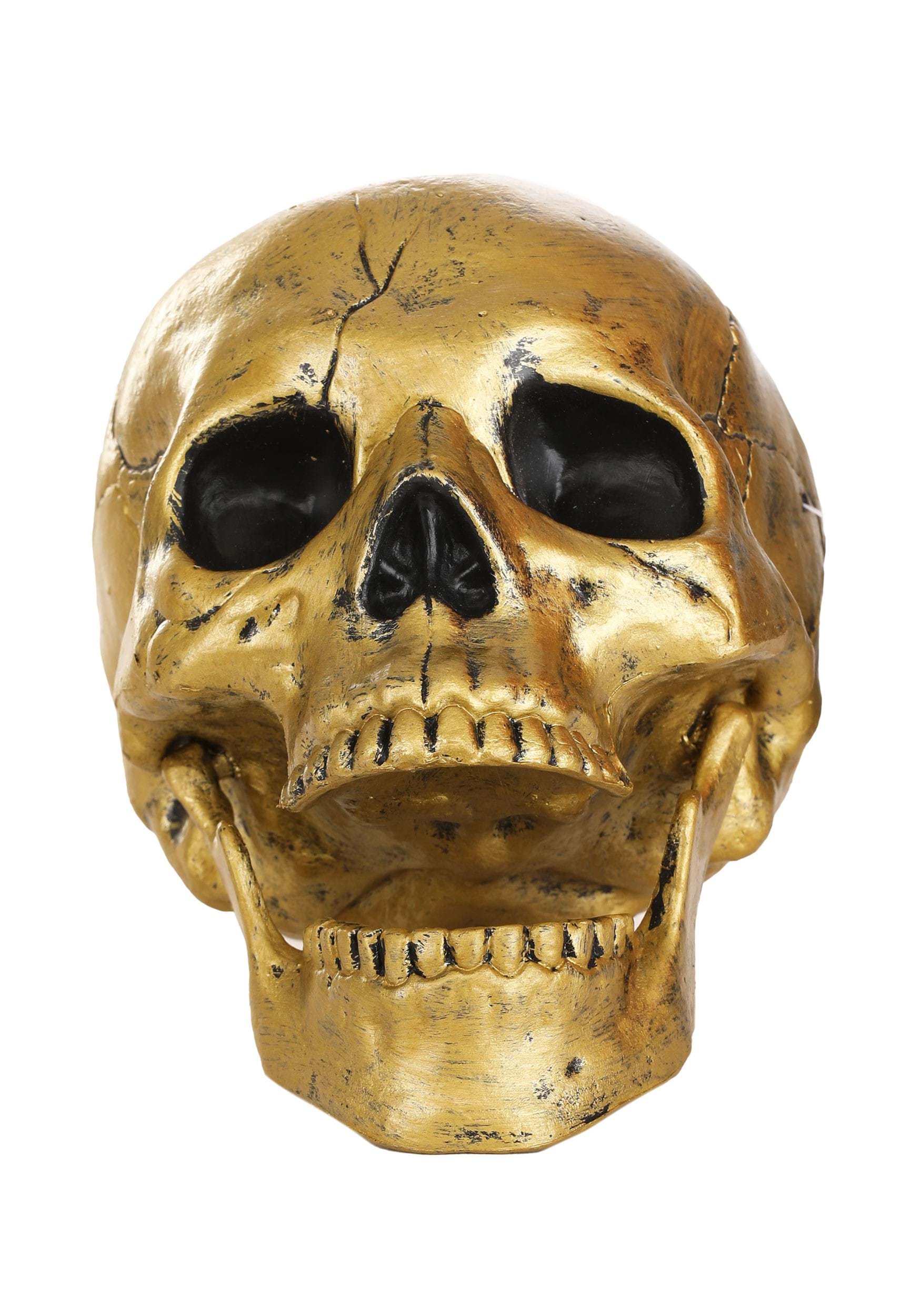 Gold Skull W/ Movable Jaw