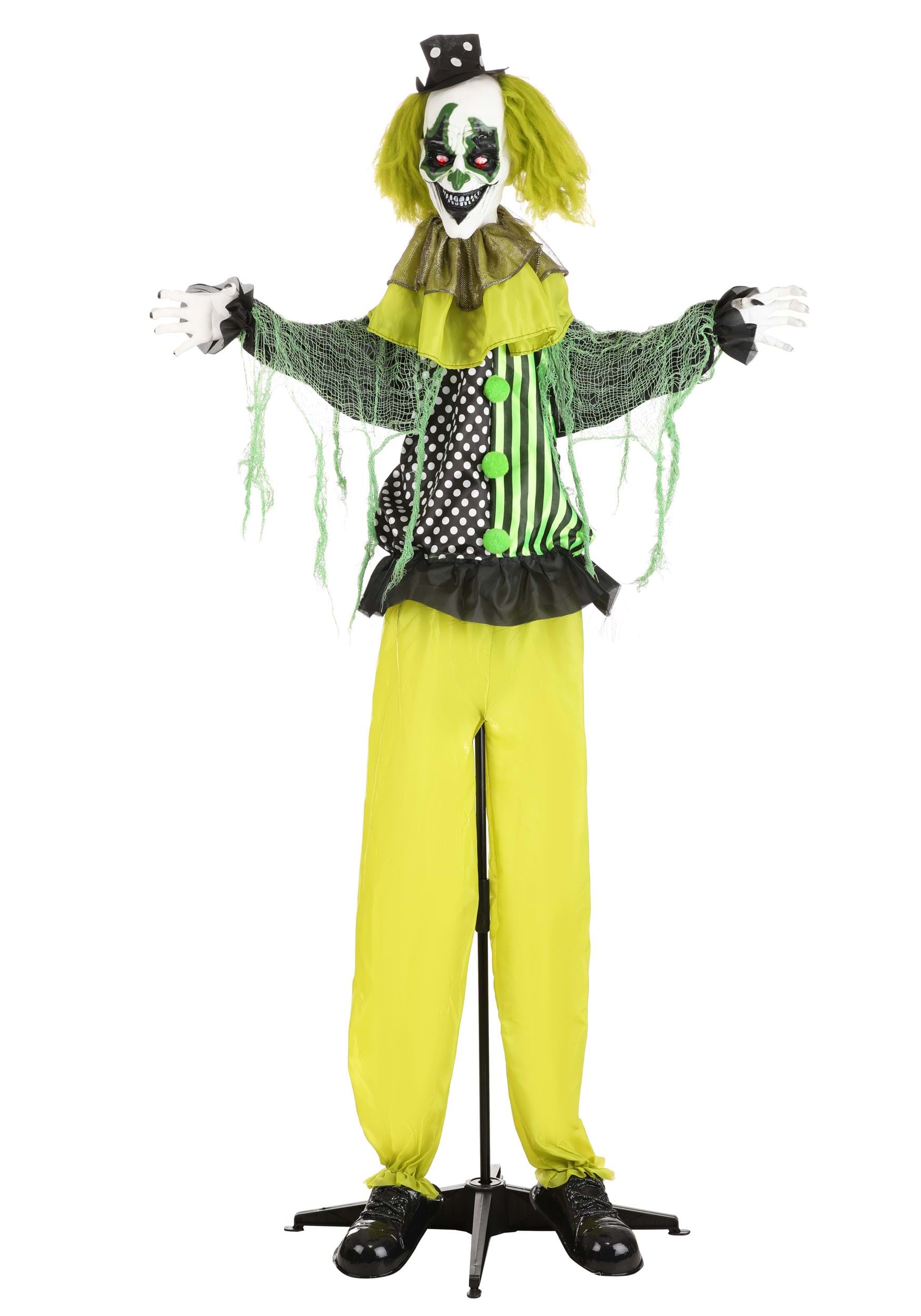 UPC 889851202371 product image for 5.5FT Green Clown Animated Decoration - Scream Saver | Evil Clown Decorations | upcitemdb.com