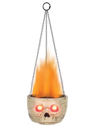 Flaming Skull Sconce Halloween Decoration