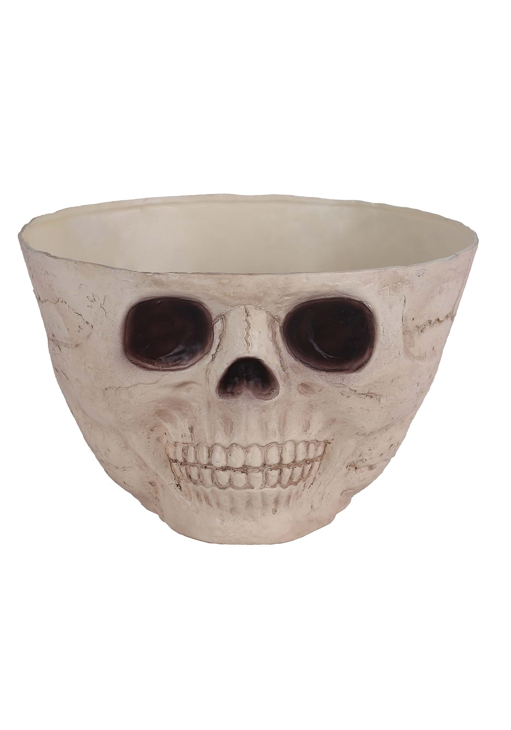 10-Inch Wide Skull Treat Bowl Decoration | Candy Bowls