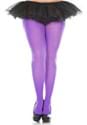 Womens Plus Size Solid Purple Tights