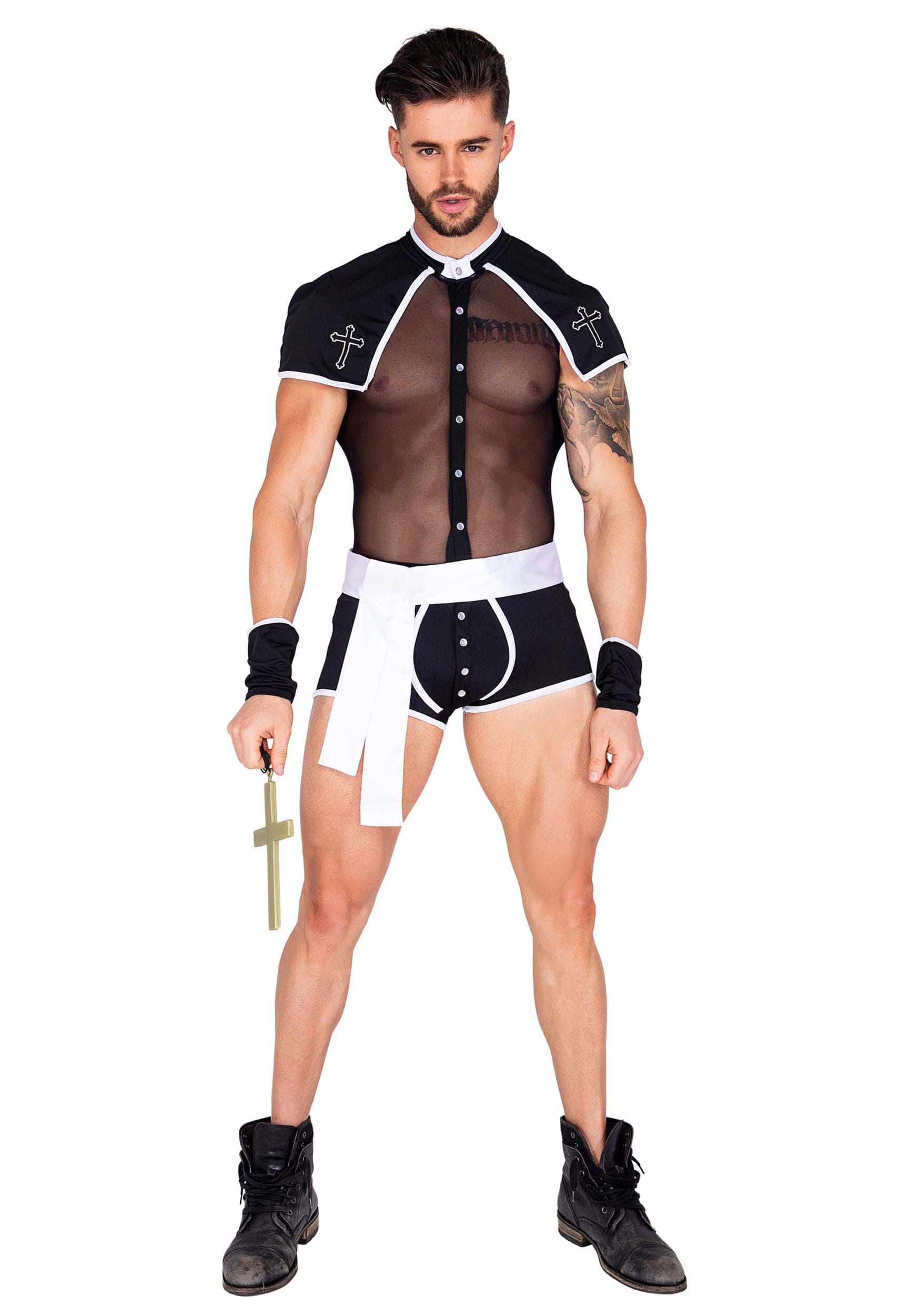 Sexy Sinful Confession Men's Fancy Dress Costume