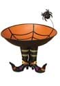 11 Inch Metal Candy Bowl on Witch Boots with Spider