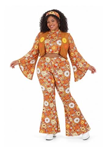 Plus Size Autumn Flower Hippie Costume for Women New Main