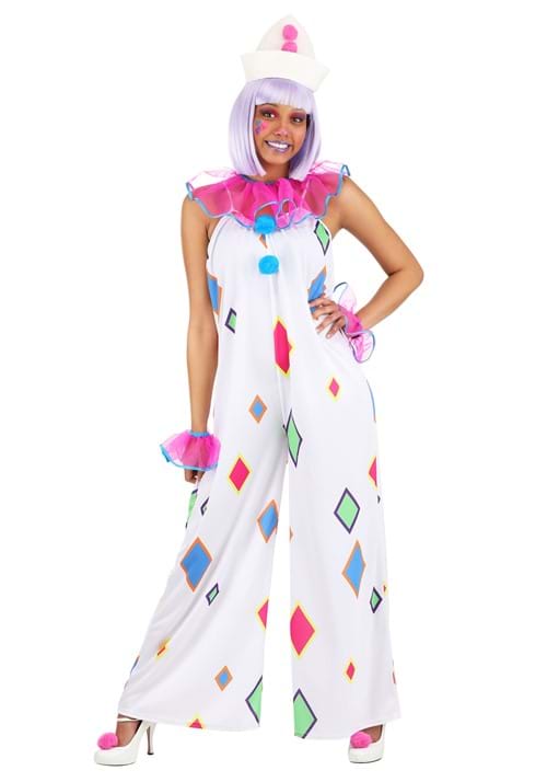 Women's Diamond Flare Clown Costume