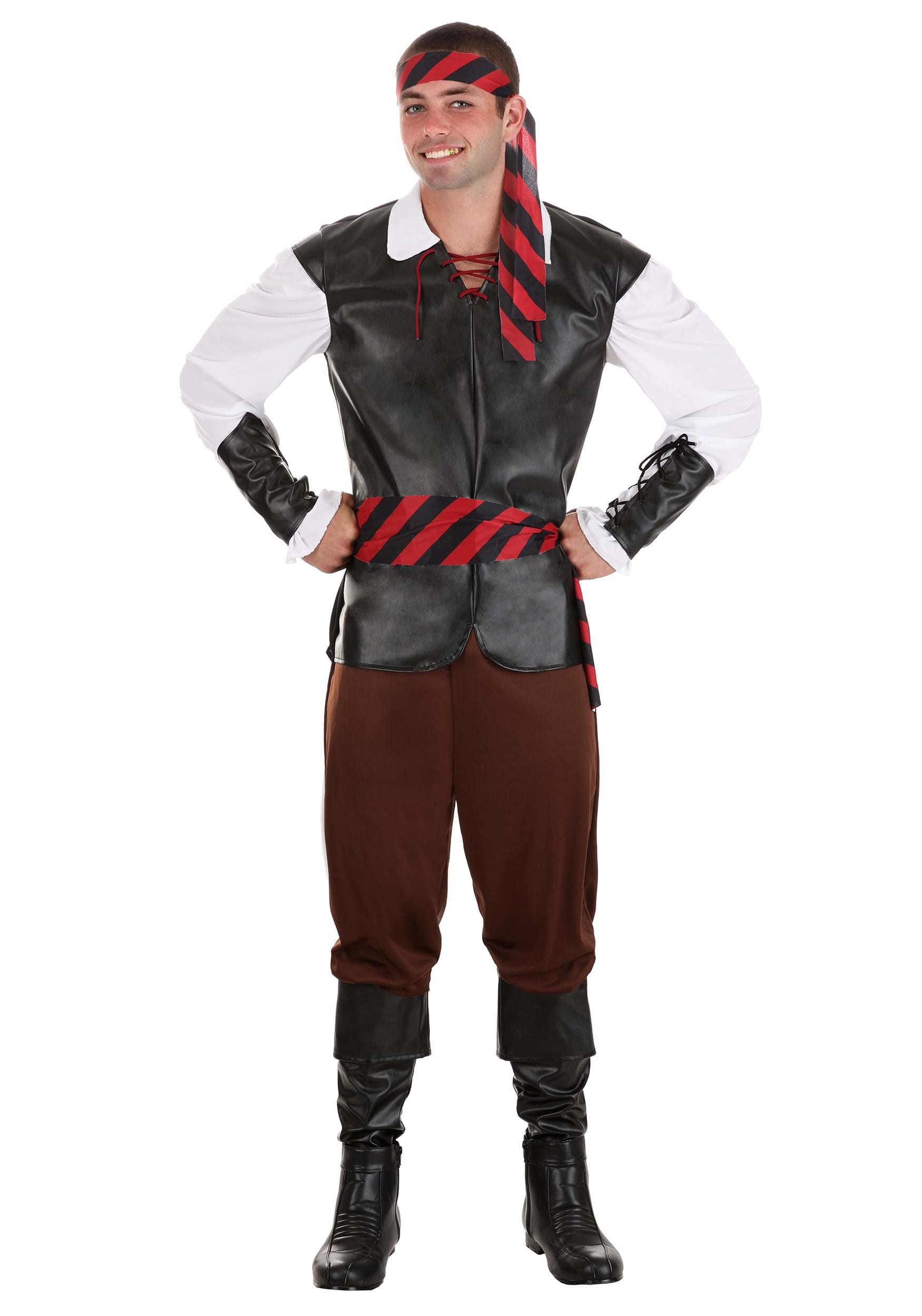 Budget Pirate Fancy Dress Costume For Men