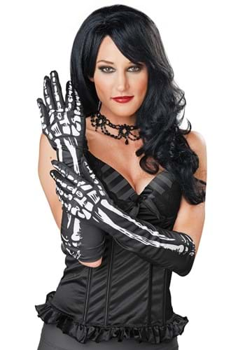 Long Skeleton Gloves