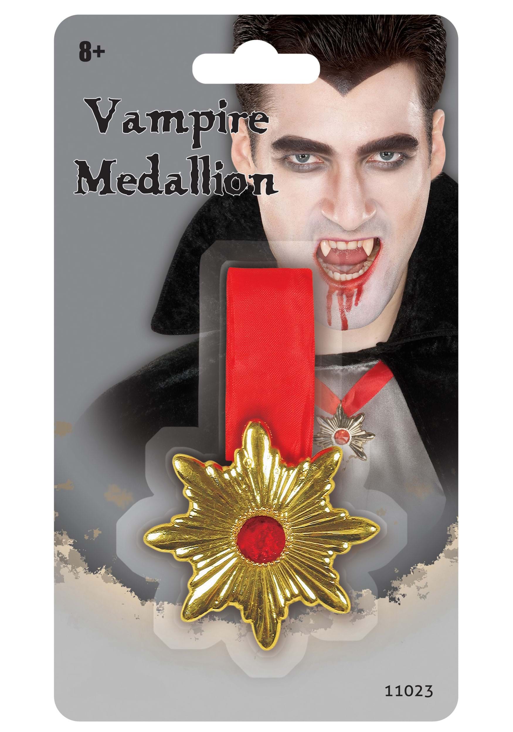Vampire Medallion Fancy Dress Costume Necklace