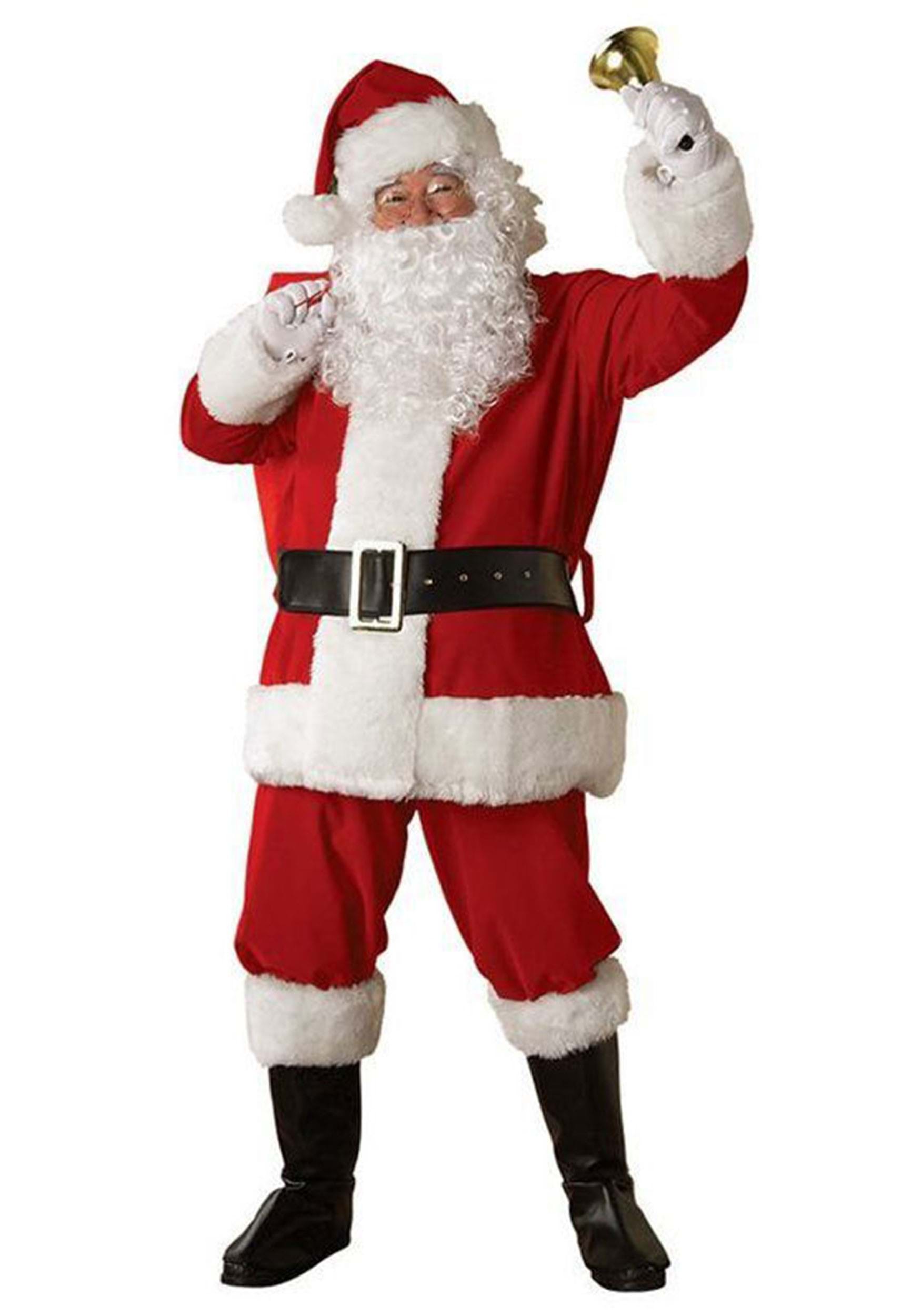 Regal Santa Adult Plush Fancy Dress Costume