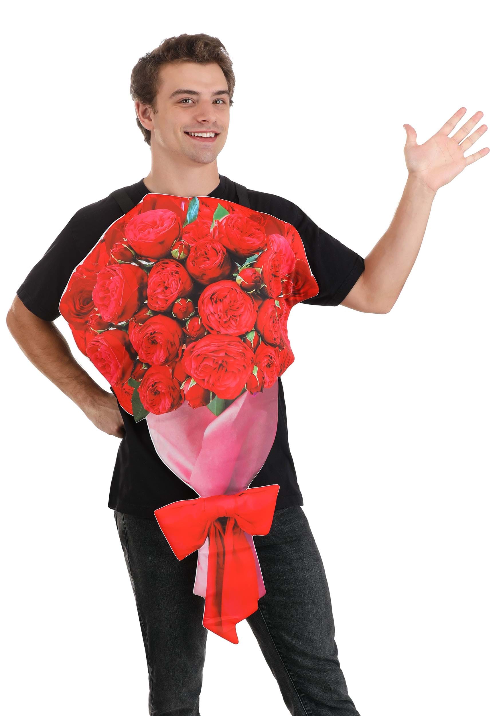 Sandwich Board Bouquet Of Roses Fancy Dress Costume
