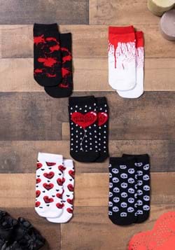 Pack of 5 Goth Valentines Day Socks