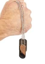 Combat Hero Dog Tags Costume Necklace Alt 1