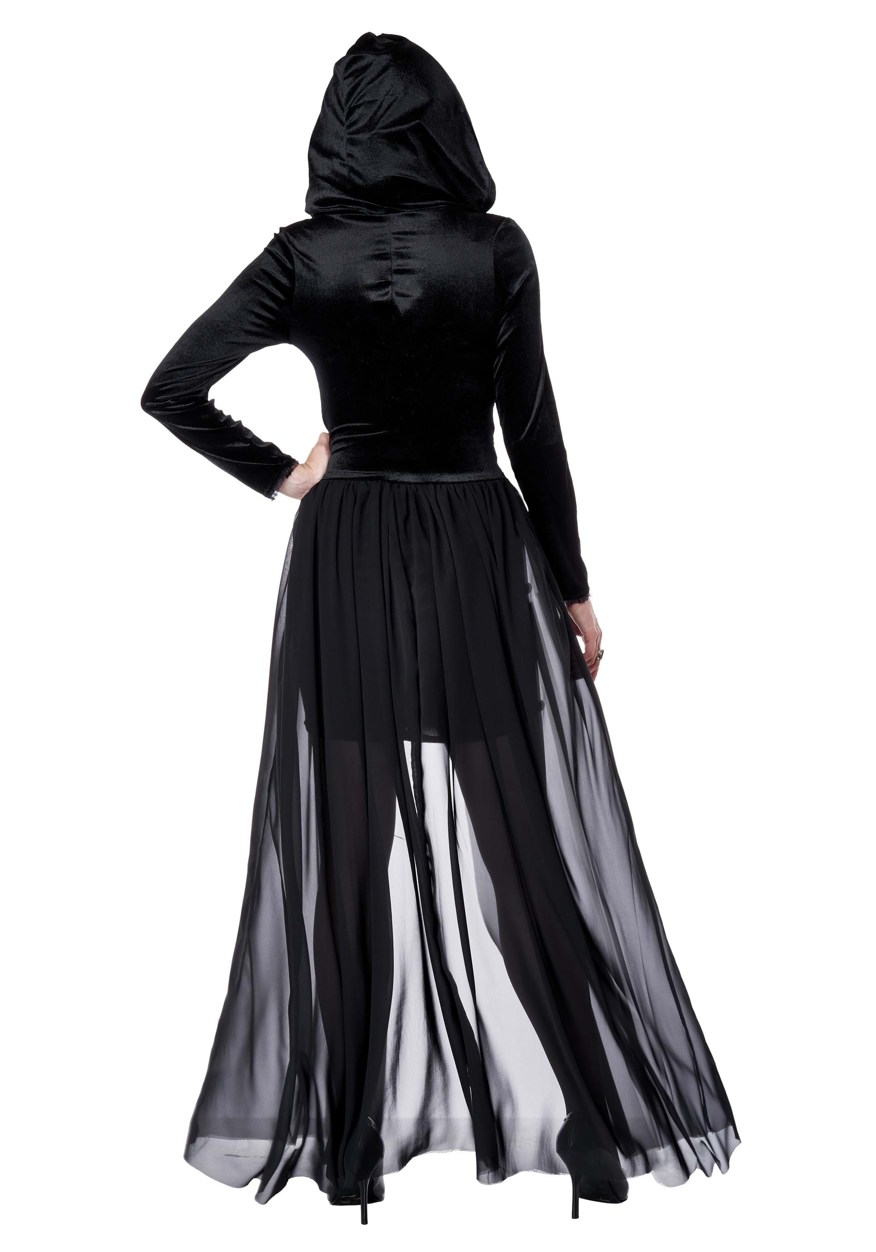 Women's Gothic Hooded Dress Fancy Dress Costume