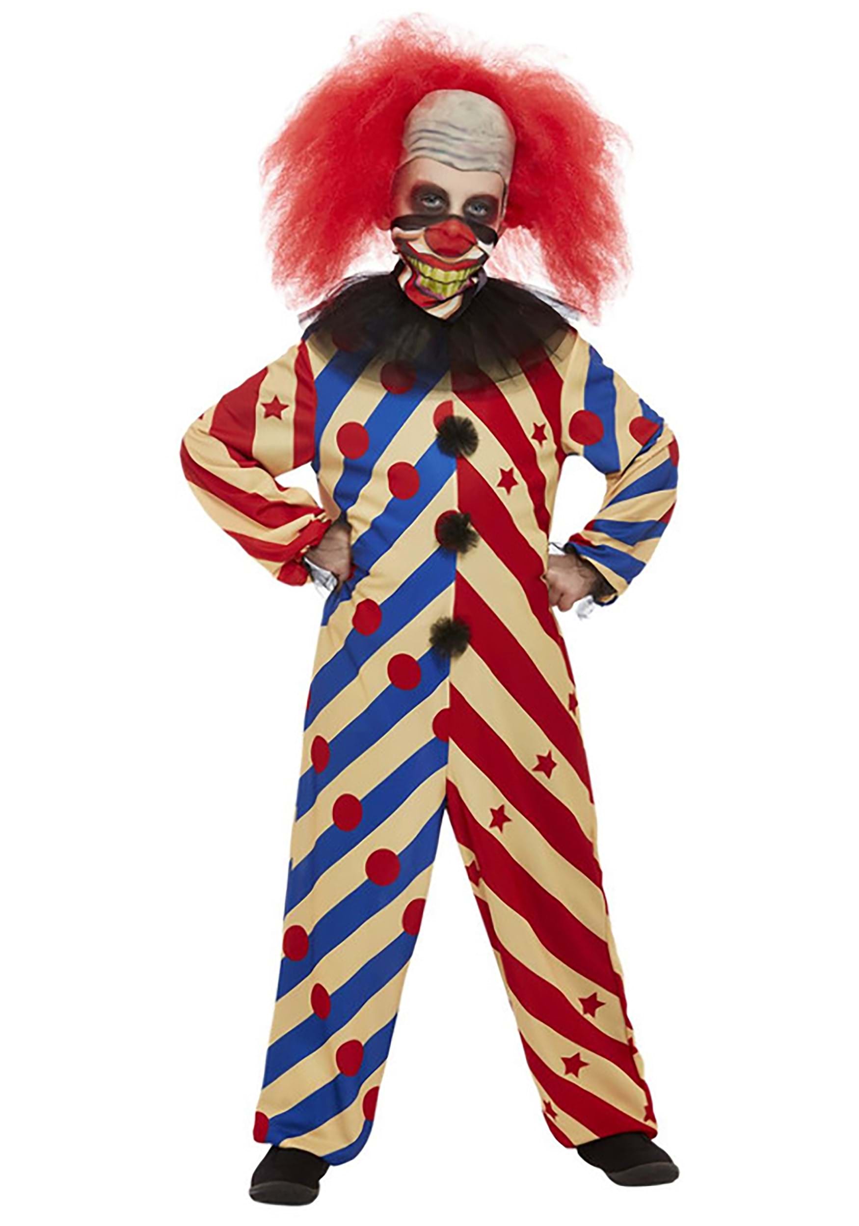 Creepy Clown Fancy Dress Costumes For Boys