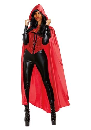 Women's Red Vinyl Boned Bodysuit Costume