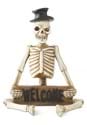 Resin Skeleton Man Shelf Sitter with Welcome Sign