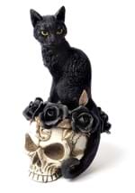 7" Black Cat on Skull Alt 2